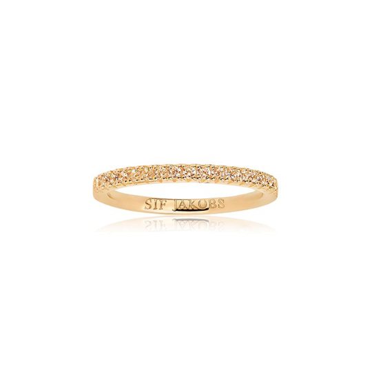 ELLERA ring Gula Zirkoner (guld)