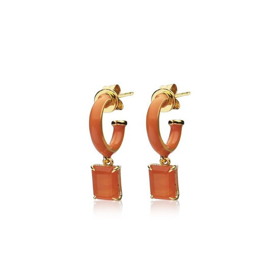Iris enamel hoops orange (gold)