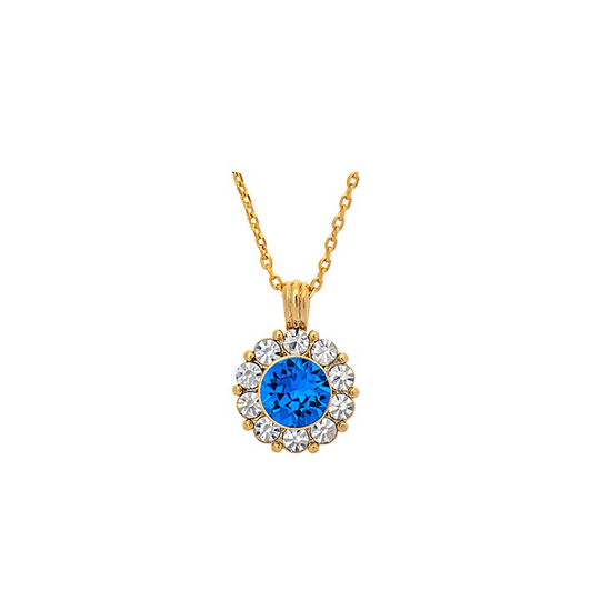 Sofia halsband - Sapphire (guld)