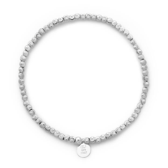 Cubic elastic brace armband plain Silver