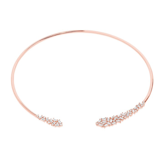 ANTELLA NECKring vita Zirkoner (rosé)