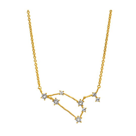 Leo (Lejonet) star sign halsband halsband - Crystal (guld)