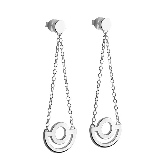 Arc Long Örhänge silver