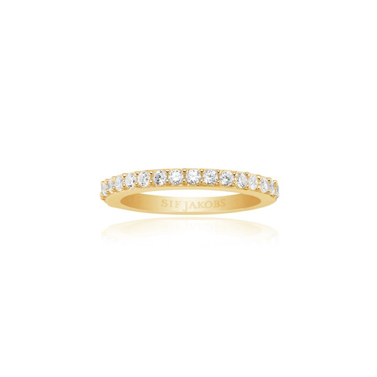 CORTE UNO ring vita Zirkoner (guld)