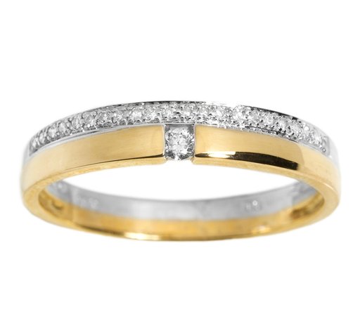 Diamantring i 18K guld, 19.5