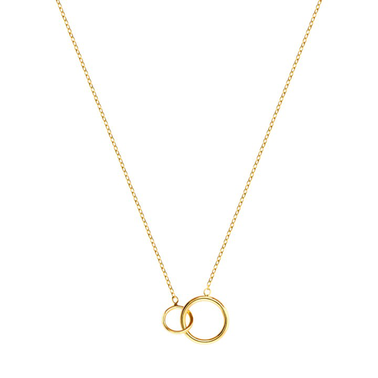 Mini Circle Halsband (guld) 40-45 cm