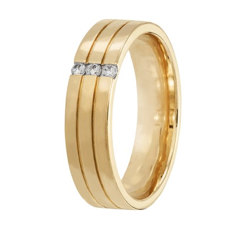 Diamantring i 18K guld, 19.5