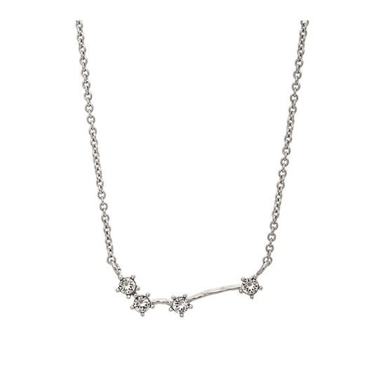 Aries (Väduren) star sign halsband - Crystal (silver)