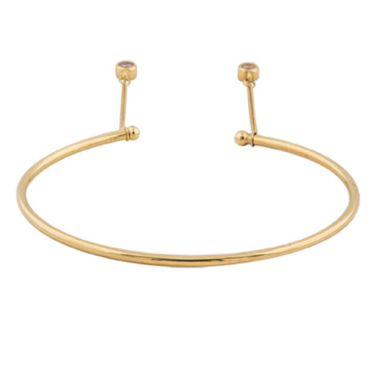 Brilliant bangle brace armband double guld