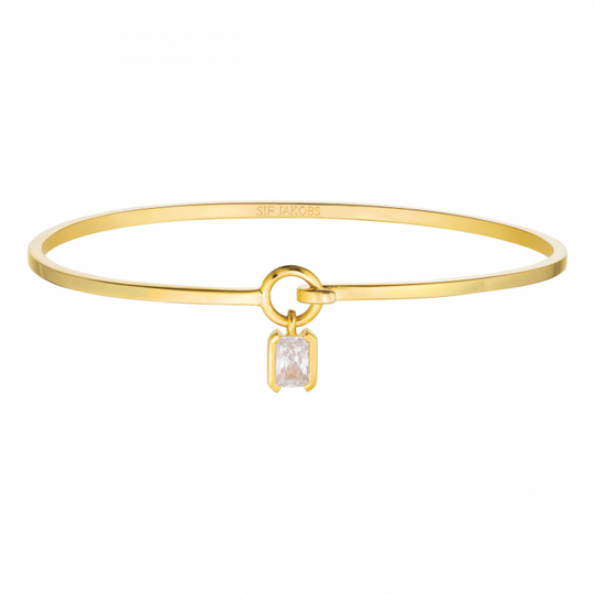 ROCCANOVA BANGLE Vita Zirkoner Guld
