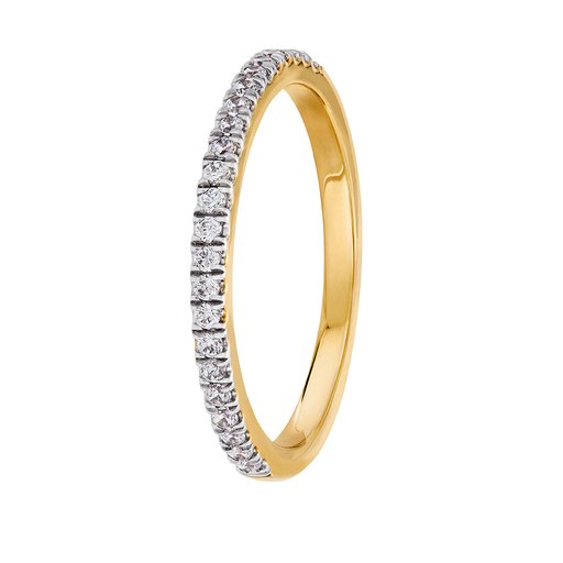 Diamantring i 18K guld, 16.5