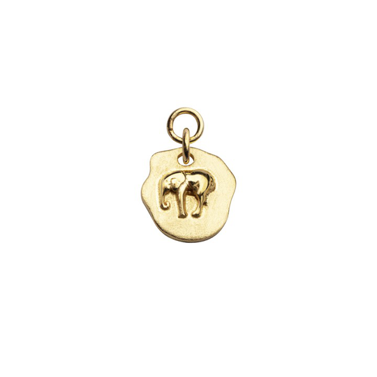 Letters elephant pend for hoops Guld
