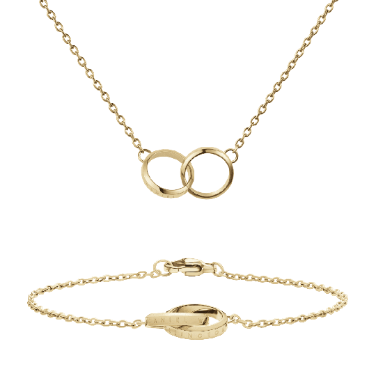Daniel Wellington DW Elan Unity Necklace + Unity Bracelet 155mm 155mm Gold