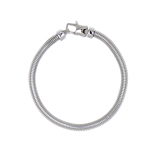 Bear snake brace armband Silver 21 cm