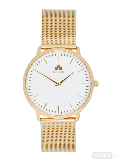 GotlandsKlockan Mesh Guld/Vit 40mm