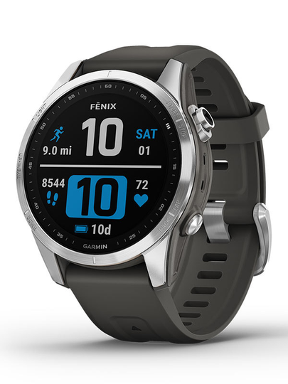 GARMIN Fenix 7S Standard Edition silver med grafitarmband
