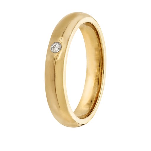Diamantring i 18K guld, 21.0