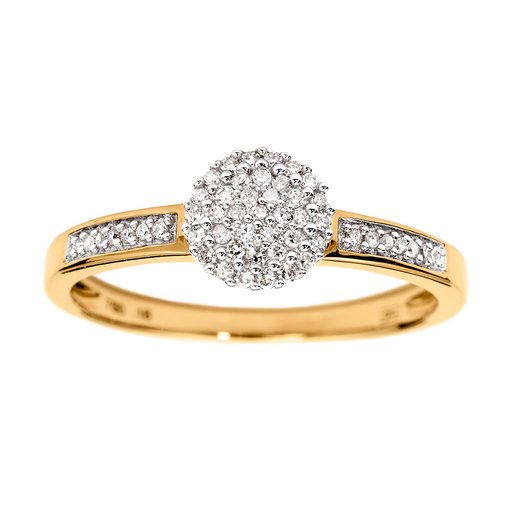 Diamantring i 18K guld, 15.0