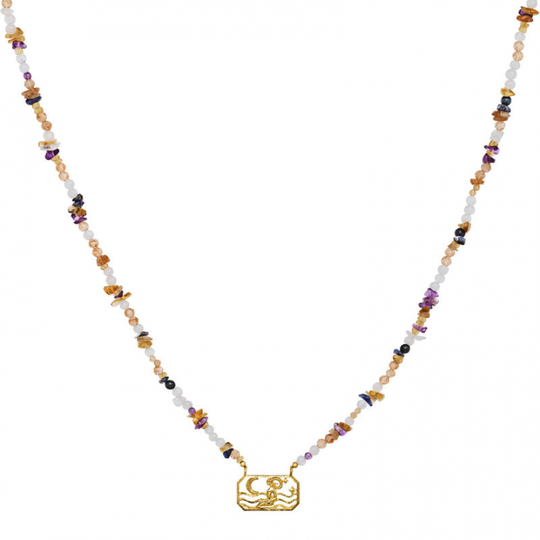 Zodiac Fire Aries Halsband (Guld)