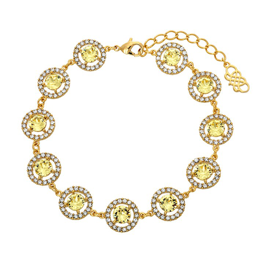 Miranda armband - Crystal Citrine (guld)