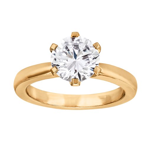 Diamantring i 18K guld, 15.5