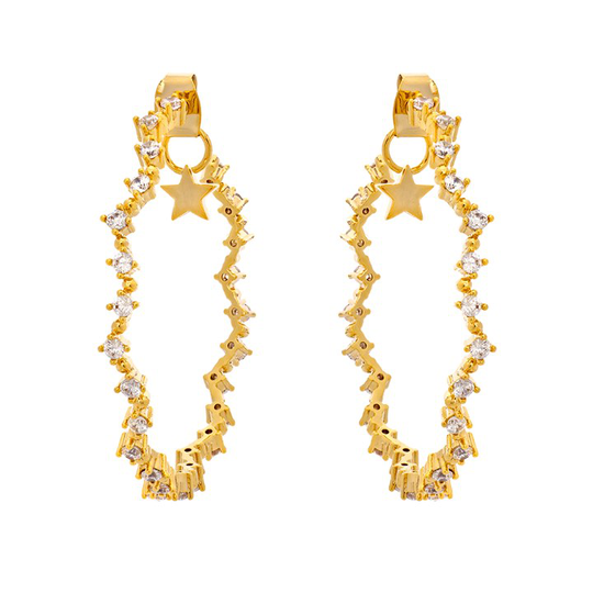 Mrs Capella örhängen - Crystal (guld)