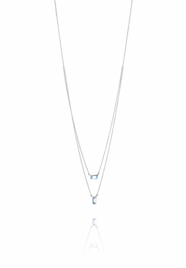 A Macaron Dream Stud Halsband Silver 40-45 cm