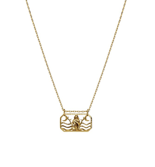 Zodiac kräfta halsband (guld) 45 cm