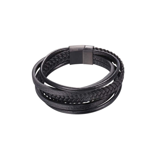 U7 Armband av Imitationsläder - Svart
