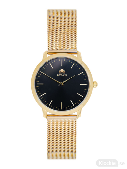 GotlandsKlockan Mesh Guld/Svart 33mm