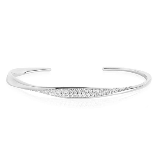 CETARA armband vita Zirkoner (silver)