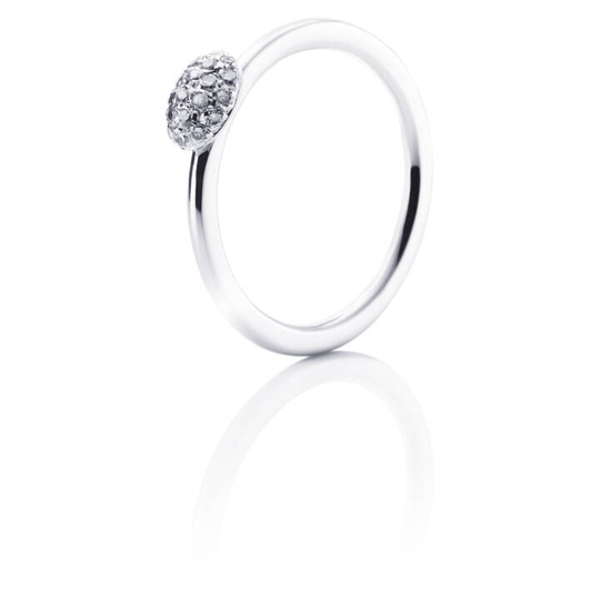 Love Bead - Diamonds Ring Vitguld