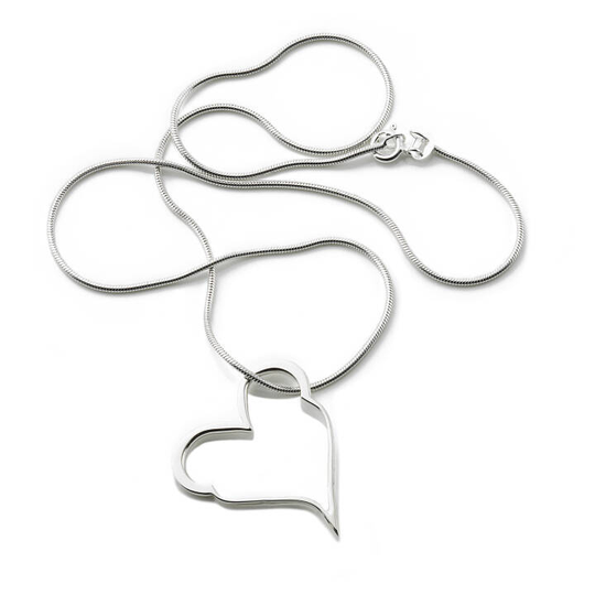 Crazy Heart Hängsmycke Silver