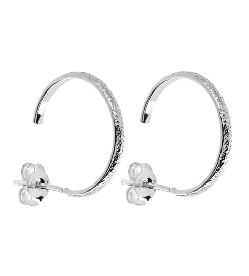 Pearl/Vintage round örhänge - Silver