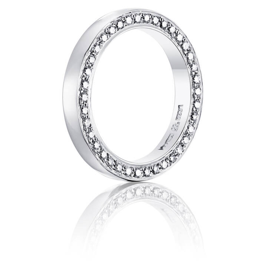 Half Round & Stars On Side Ring Vitguld