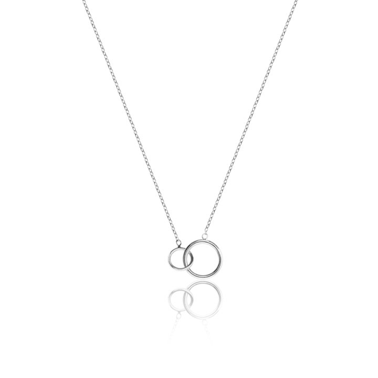 Mini Circle Halsband (silver) 40-45 cm