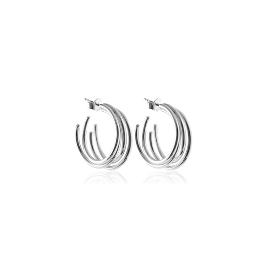 Chaos Hoop S örhänge (silver)