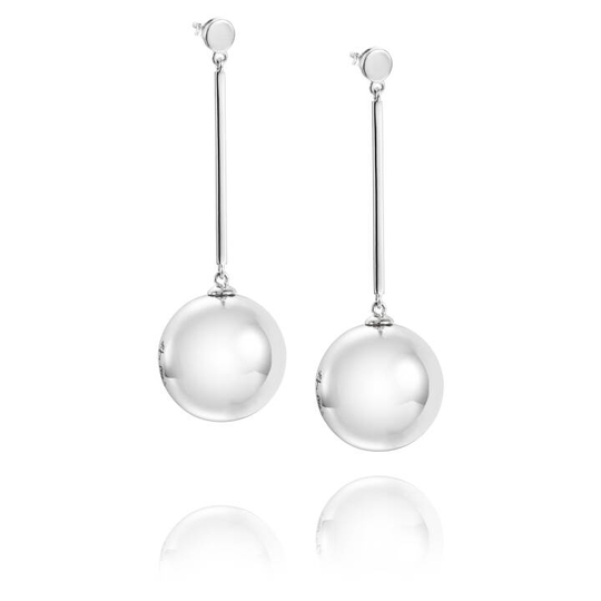 Balls Long Örhänge Silver