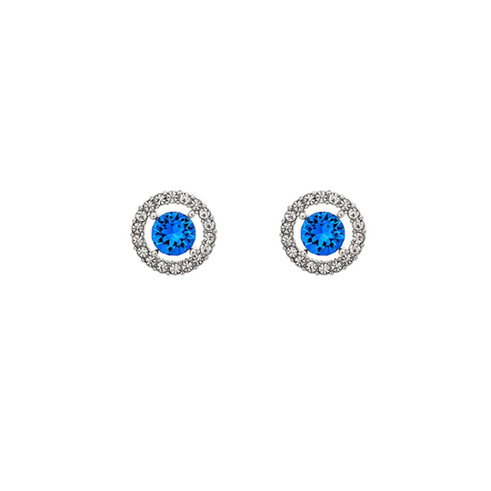 Miss Miranda örhänge - Sapphire (silver)