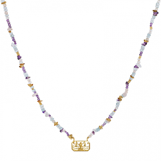 Zodiac Air Libra Halsband (Guld)