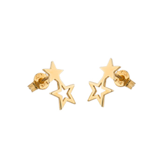 Double star örhänge Guld