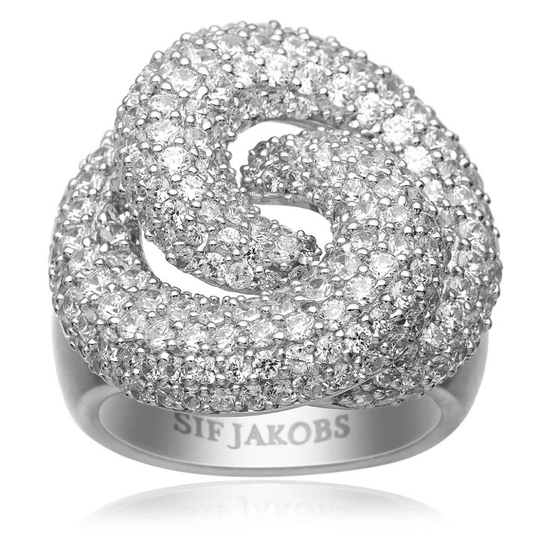 BOVALINO ring vita Zirkoner (silver)
