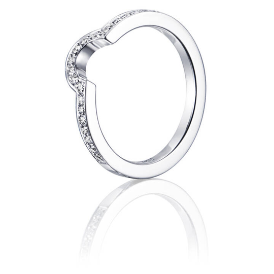 You & Me Threesome Ring Vitguld
