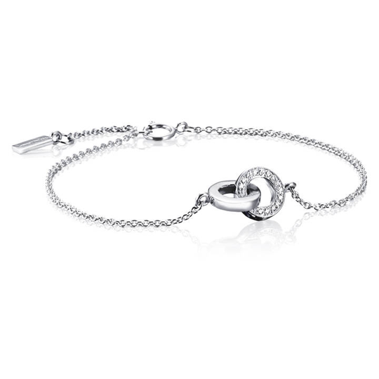 You & Me Armband Vitguld 15-19 cm