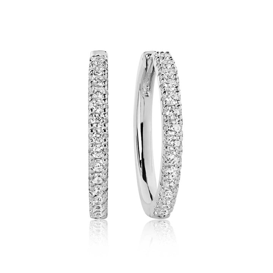 ELLERA GRANDE örhänge vita Zirkoner (silver)