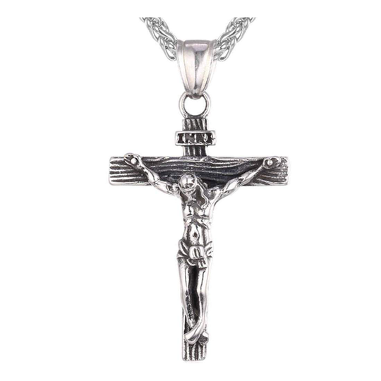 U7 Krucifixhalsband - Silver
