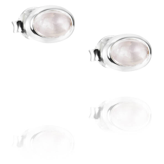 Love Bead Silver - Rose Quartz Örhänge Silver