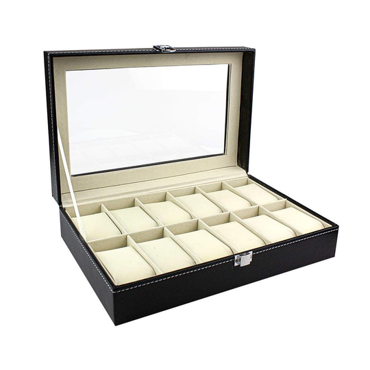 Lyxig Klockbox / Klocklåda / Urbox för 12 klockor