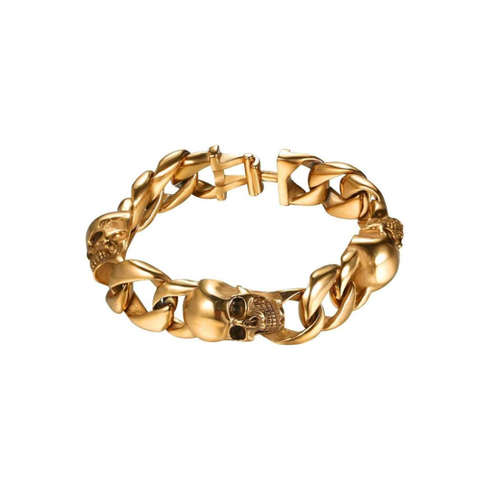 Döskalle armband - Guld