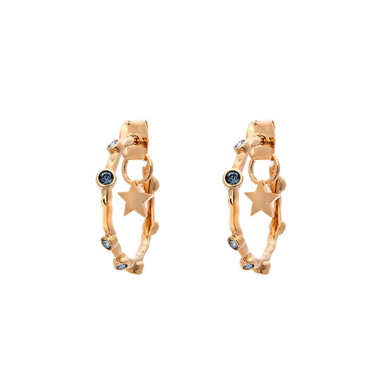 Petite Gaya hoops örhänge - Indian Sapphire